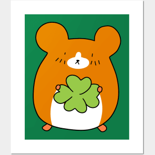 Four Leaf Clover Hamster Posters and Art